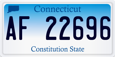 CT license plate AF22696