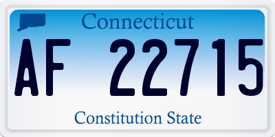 CT license plate AF22715