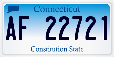 CT license plate AF22721