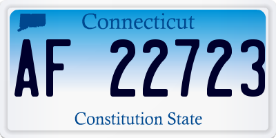 CT license plate AF22723