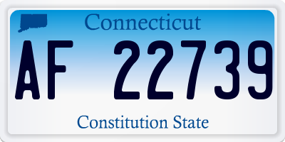CT license plate AF22739