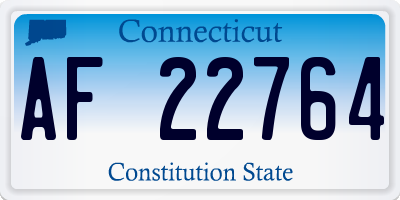 CT license plate AF22764