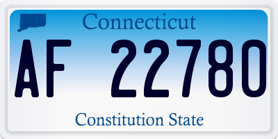CT license plate AF22780