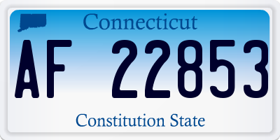 CT license plate AF22853