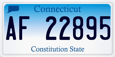 CT license plate AF22895
