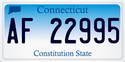CT license plate AF22995