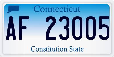 CT license plate AF23005