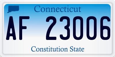 CT license plate AF23006