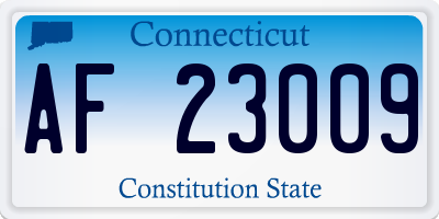 CT license plate AF23009