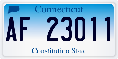 CT license plate AF23011
