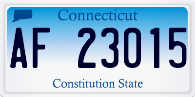 CT license plate AF23015