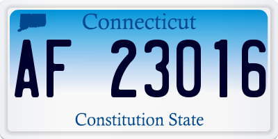 CT license plate AF23016