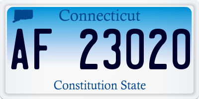 CT license plate AF23020
