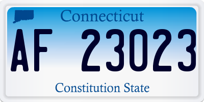 CT license plate AF23023