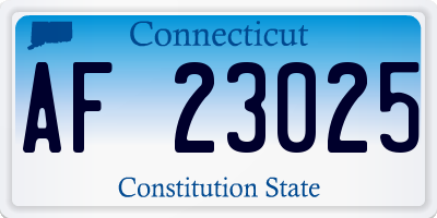 CT license plate AF23025