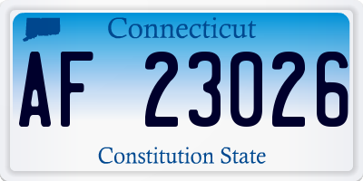 CT license plate AF23026