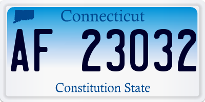 CT license plate AF23032