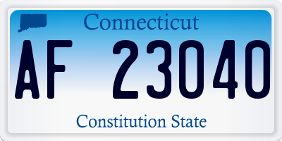 CT license plate AF23040