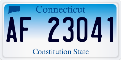 CT license plate AF23041