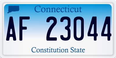 CT license plate AF23044