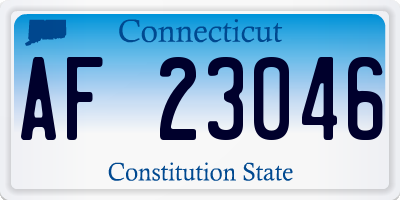 CT license plate AF23046