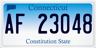 CT license plate AF23048