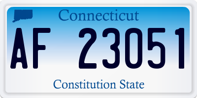 CT license plate AF23051