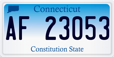 CT license plate AF23053