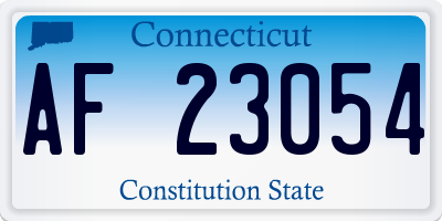 CT license plate AF23054