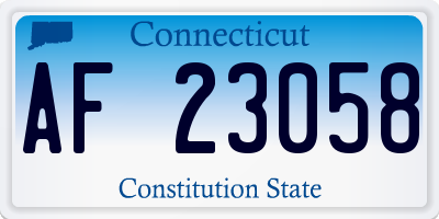 CT license plate AF23058