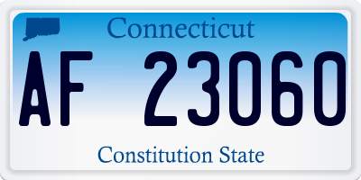 CT license plate AF23060