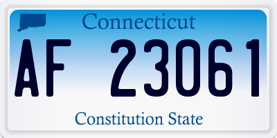 CT license plate AF23061