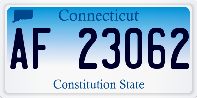 CT license plate AF23062