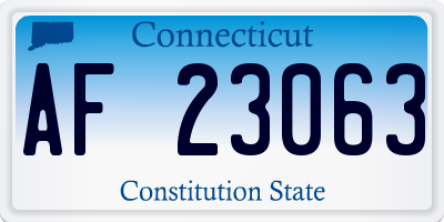 CT license plate AF23063