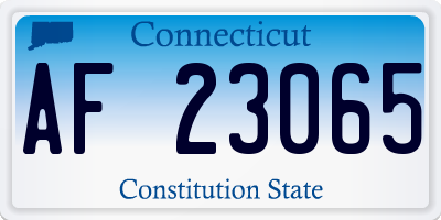 CT license plate AF23065