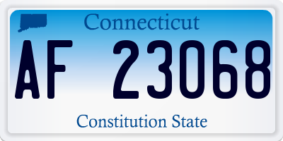 CT license plate AF23068