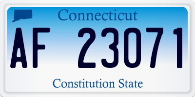 CT license plate AF23071
