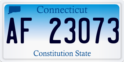 CT license plate AF23073