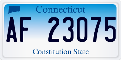 CT license plate AF23075