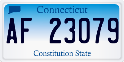 CT license plate AF23079