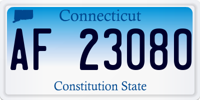 CT license plate AF23080