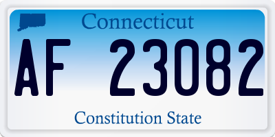 CT license plate AF23082