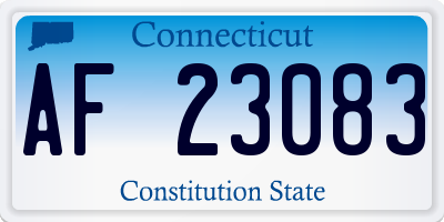 CT license plate AF23083