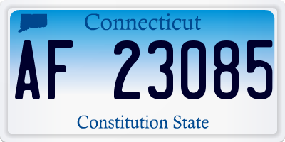 CT license plate AF23085