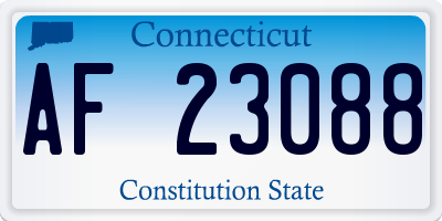 CT license plate AF23088
