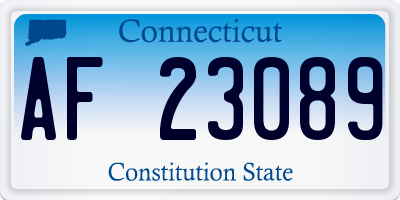 CT license plate AF23089