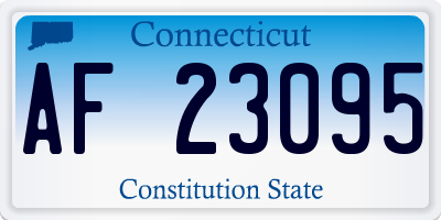 CT license plate AF23095