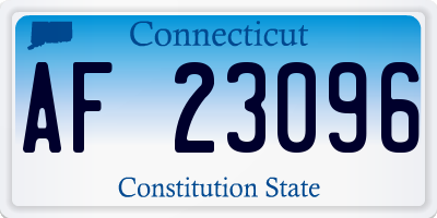 CT license plate AF23096