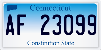 CT license plate AF23099