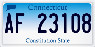 CT license plate AF23108